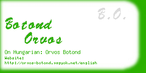 botond orvos business card